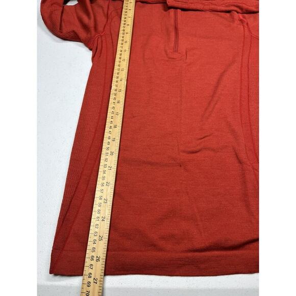 Equestrian Goode Rider Red 1/4 Zip Pullover Long Sleeve Wool Blend SIze M - Picture 3 of 6